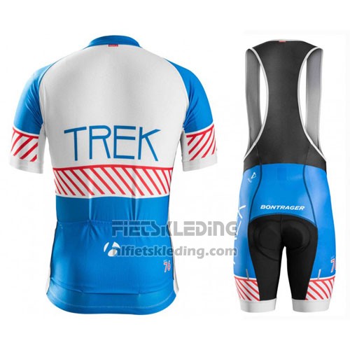 2016 Fietskleding Trek Bontrager Wit en Blauw Korte Mouwen en Koersbroek
